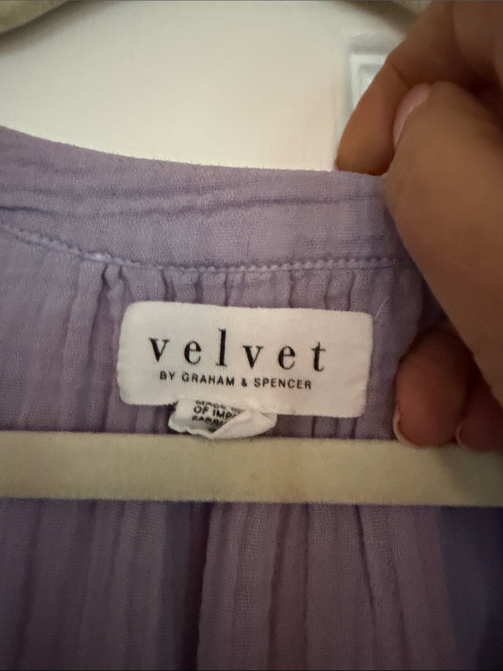 Velvet by Graham and Spencer Lavender Tiered V-Neck Women's Dress - Picture 3 of 4